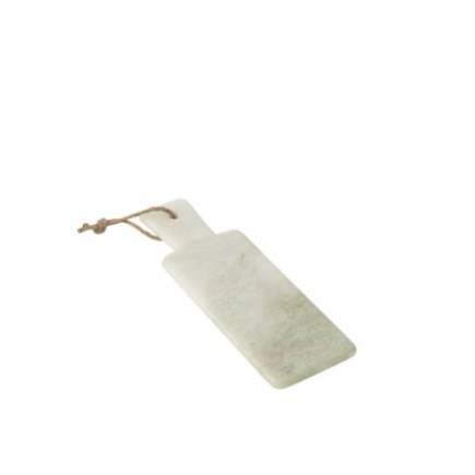 Planche à fromage en marbre blanc et vert 30x10x1,5cm