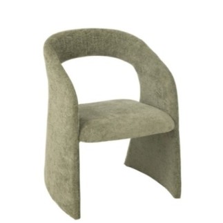 Poltrona em tecido verde 66 x 86 x 65 cm
