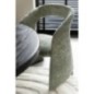 Sillón de tela verde, 66 x 86 x 65 cm