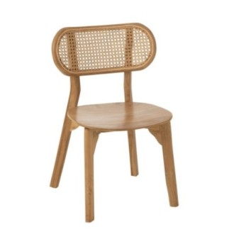 Silla Peanut de teca natural, 48 x 40 x 80 cm