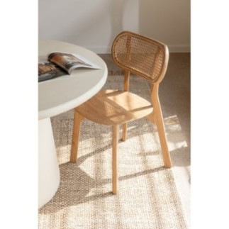 Cadeira Peanut em teca natural 48 x 40 x 80 cm