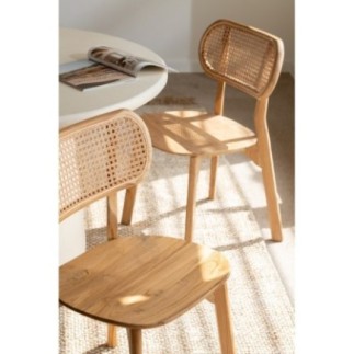 Sedia Peanut in teak naturale 48x40x80 cm
