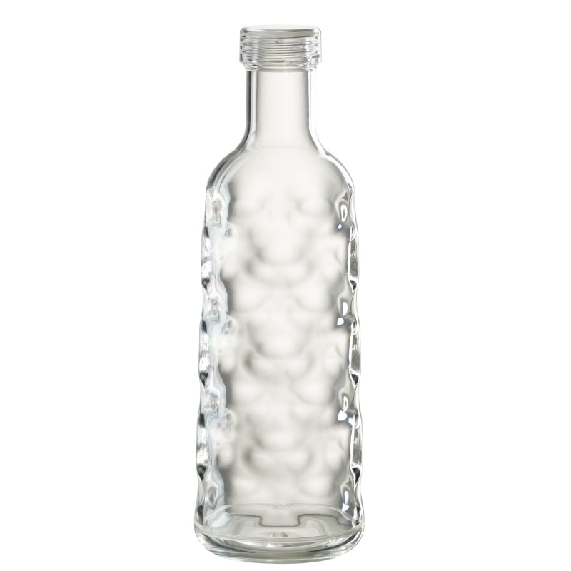 Botella de plástico transparente con relieve, 9,8 x 9,8 x 29,7 cm Botella de plástico transparente con relieve, 9,8 x 9,8 x 29,7 cm
