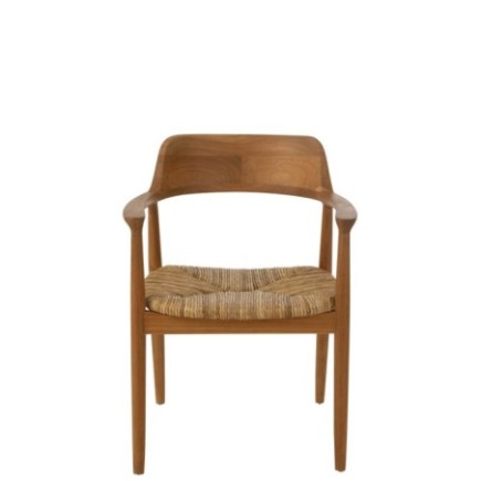 Silla Hiro de teca natural, 50 x 59 x 77 cm