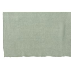 Plaid uni en coton et lin bleu vert 200x150cm