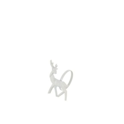 Set de 4 ronds de serviette en fer blanc 5x16,5x5 cm