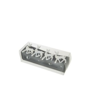 Juego de 4 servilleteros de hojalata de 5 x 16,5 x 5 cm