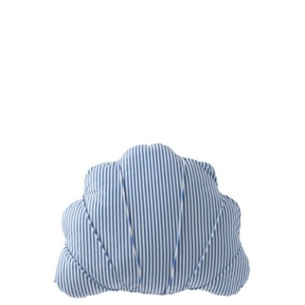 Housse de coussin en polyester bleu et blanc 37x5x30 cm