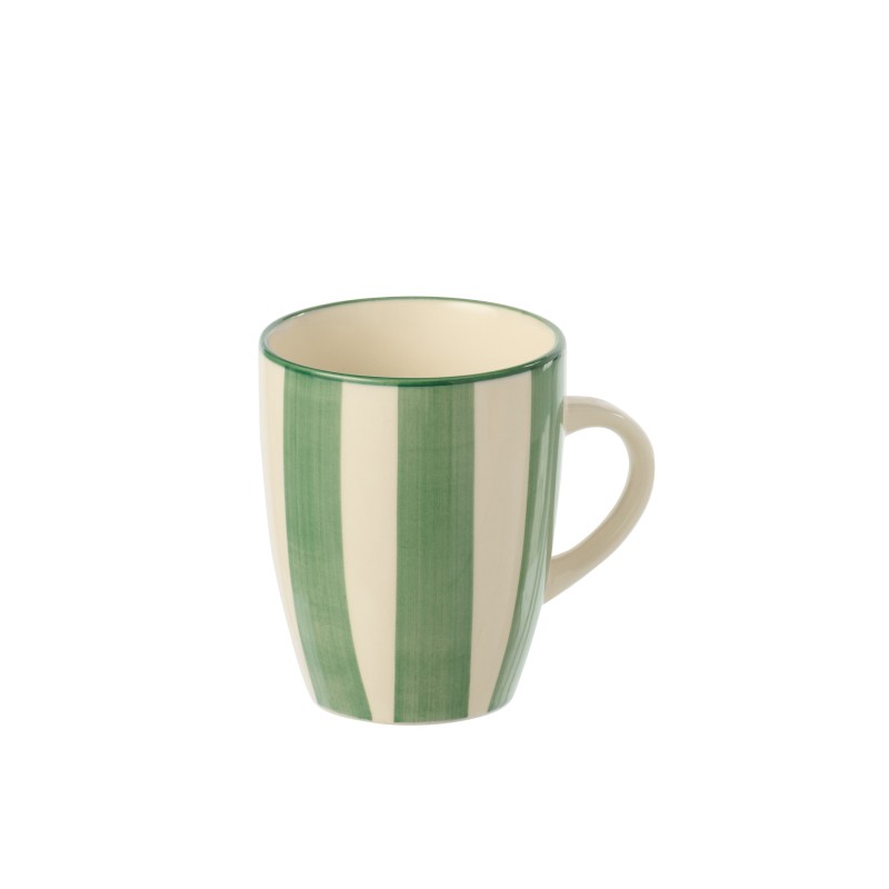 Mug en grès vert et blanc 113x85x102 cm Mug en grès vert et blanc 113x85x102 cm