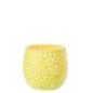 Castiçal de vidro amarelo 9,5 x 9 x 9,5 cm Castiçal de vidro amarelo 9,5 x 9 x 9,5 cm