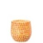 Portavelas de cristal naranja, 9,5 x 9 x 9,5 cm Portavelas de cristal naranja, 9,5 x 9 x 9,5 cm