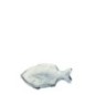 Assiette en verre bleu 20x16x3 cm