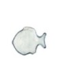 Assiette en verre bleu 20x16x3 cm