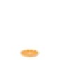 Assiette en dolomite orange et blanc 19x19x2 cm