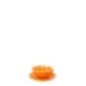 Assiette en dolomite orange et blanc 19x19x2 cm