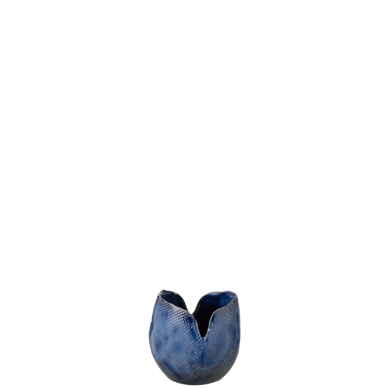 Vase en argile bleue 11,5x11,5x11,5 cm