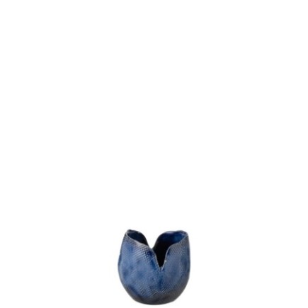 Vase en argile bleue 11,5x11,5x11,5 cm