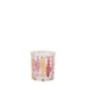 Photophore en verre rose et orange 8x7,3x7,3 cm Photophore en verre rose et orange 8x7,3x7,3 cm