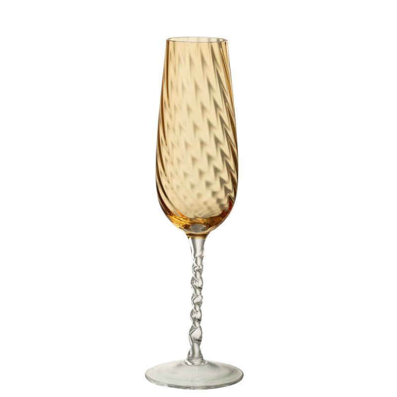 Copa de champán de cristal color caramelo, 5 x 25 cm Copa de champán de cristal color caramelo, 5 x 25 cm