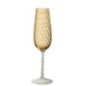 Taça de champanhe em vidro caramelo 5x25 cm Taça de champanhe em vidro caramelo 5x25 cm