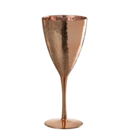 Bicchiere da vino in vetro ramato 9,8 x 7,5 x 23,4 cm