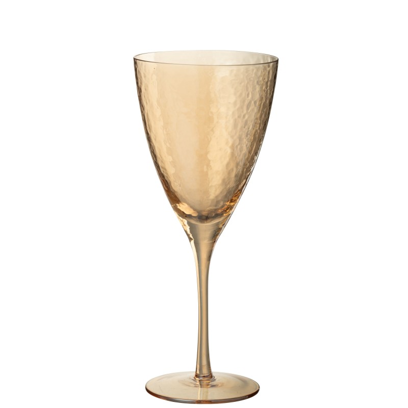 Copa de vino de cristal dorado, 9,8 x 7,5 x 23,4 cm