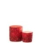 Castiçal de vidro vermelho 7,5 x 7,5 x 9 cm Castiçal de vidro vermelho 7,5 x 7,5 x 9 cm