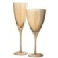 Taça de champanhe em vidro dourado 7x7x26 cm Taça de champanhe em vidro dourado 7x7x26 cm