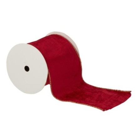 Ruban en velours rouge 11,5x11,5x12,2 cm