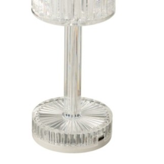 Lampe de table en polystyrène transparent 24,5x8,5 cm