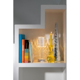 Lampe de table en polystyrène transparent 24,5x8,5 cm