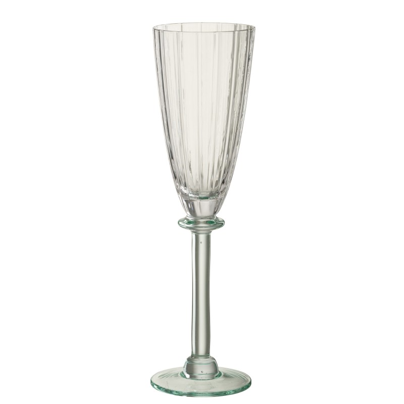 Coppa da champagne in vetro trasparente e verde, 25 x 7 cm Coppa da champagne in vetro trasparente e verde, 25 x 7 cm