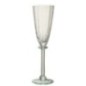 Copa de champán de cristal transparente y verde, 25 x 7 cm Copa de champán de cristal transparente y verde, 25 x 7 cm