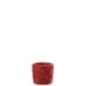 Castiçal de vidro vermelho 6x6x6 cm Castiçal de vidro vermelho 6x6x6 cm