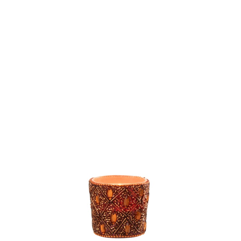 Castiçal em vidro castanho-escuro e castanho, 6x6x6 cm Castiçal em vidro castanho-escuro e castanho, 6x6x6 cm