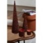 Castiçal em vidro castanho-escuro e castanho, 6x6x6 cm Castiçal em vidro castanho-escuro e castanho, 6x6x6 cm