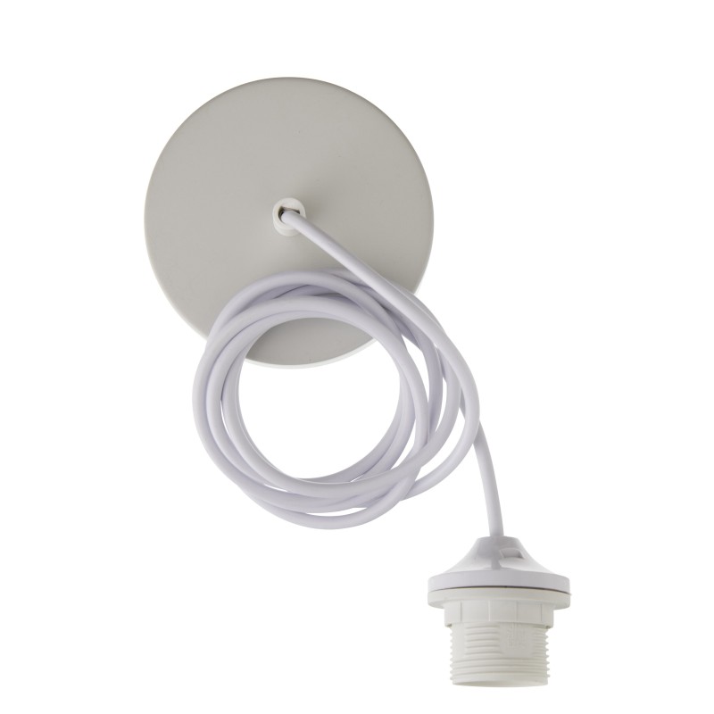 Porte-ampoule en jute blanc 200x12x12 cm