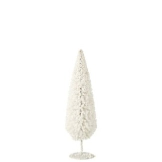 Sapin de Noël en PET blanc 38x10x10 cm