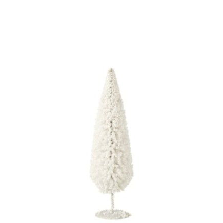 Sapin de Noël en PET blanc 38x10x10 cm