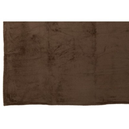 Coperta in poliestere marrone, 170x130 cm