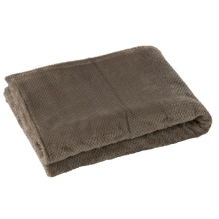 Plaid en polyester gris foncé 170x130 cm