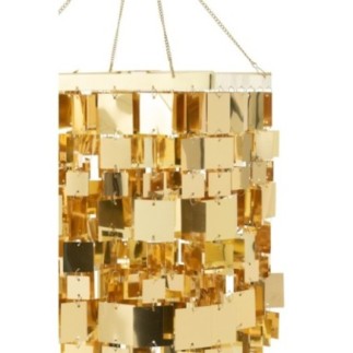 Paralume in PVC dorato 30x60x30 cm