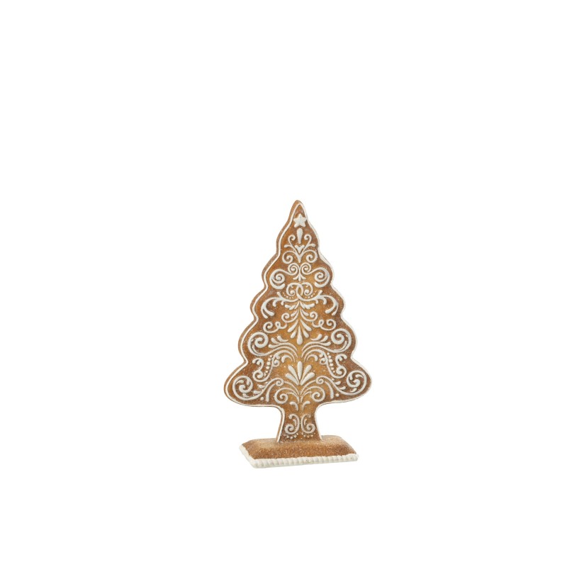 Albero di Natale in resina beige 13x5,5x21,5 cm Albero di Natale in resina beige 13x5,5x21,5 cm