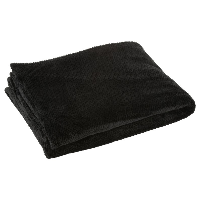 Coperta in poliestere nera 170x130 cm Coperta in poliestere nera 170x130 cm