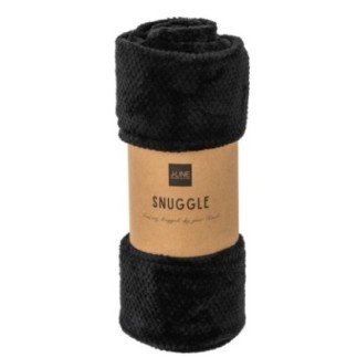 Coperta in poliestere nera 170x130 cm