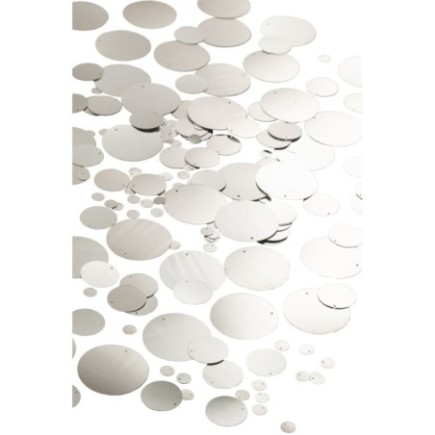 Sequin rond en PVC argent 30x3x19 cm