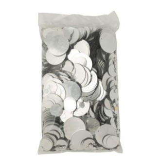 Sequin rond en PVC argent 30x3x19 cm