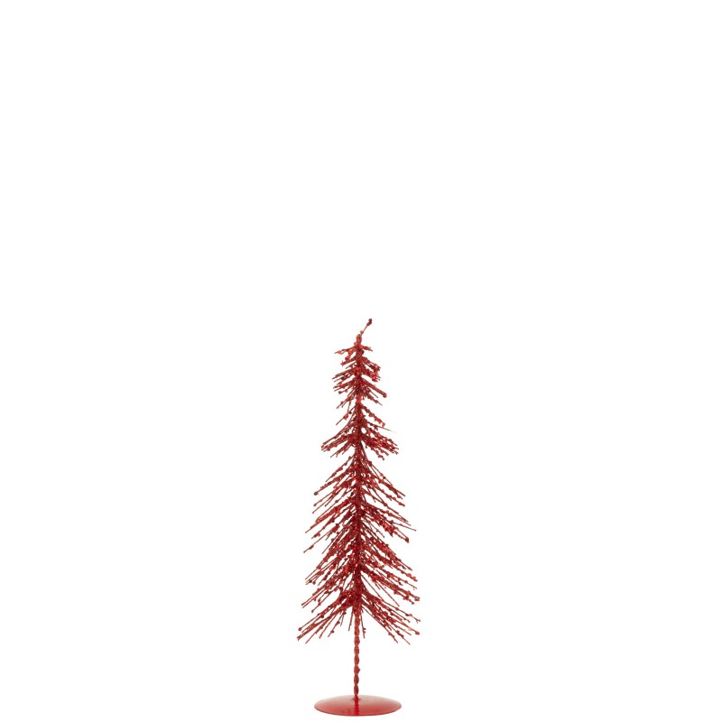 Árvore de Natal de plástico vermelha 10 x 32 x 10 cm Árvore de Natal de plástico vermelha 10 x 32 x 10 cm