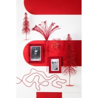 Árvore de Natal de plástico vermelha 10 x 32 x 10 cm