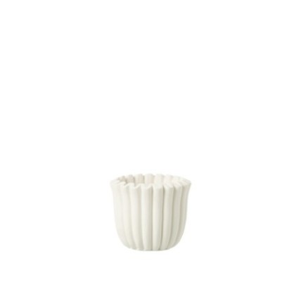Vaso em cimento branco 11,5 x 11,5 x 10 cm